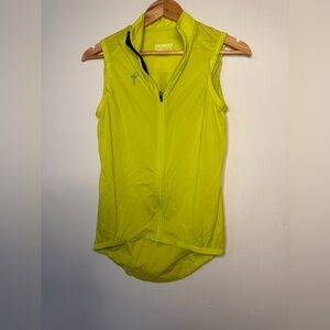 Specialized Cycling Wind Vest Womens Small Hi Vis Yellow Reflective Road Bike